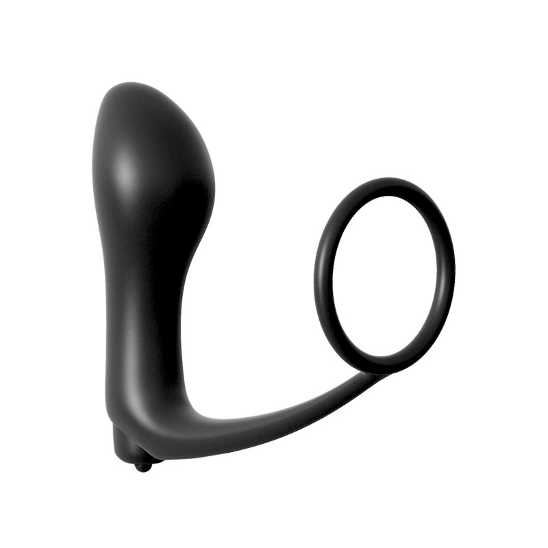 Plug-ASS GASM COCKRING PLUG BLACK